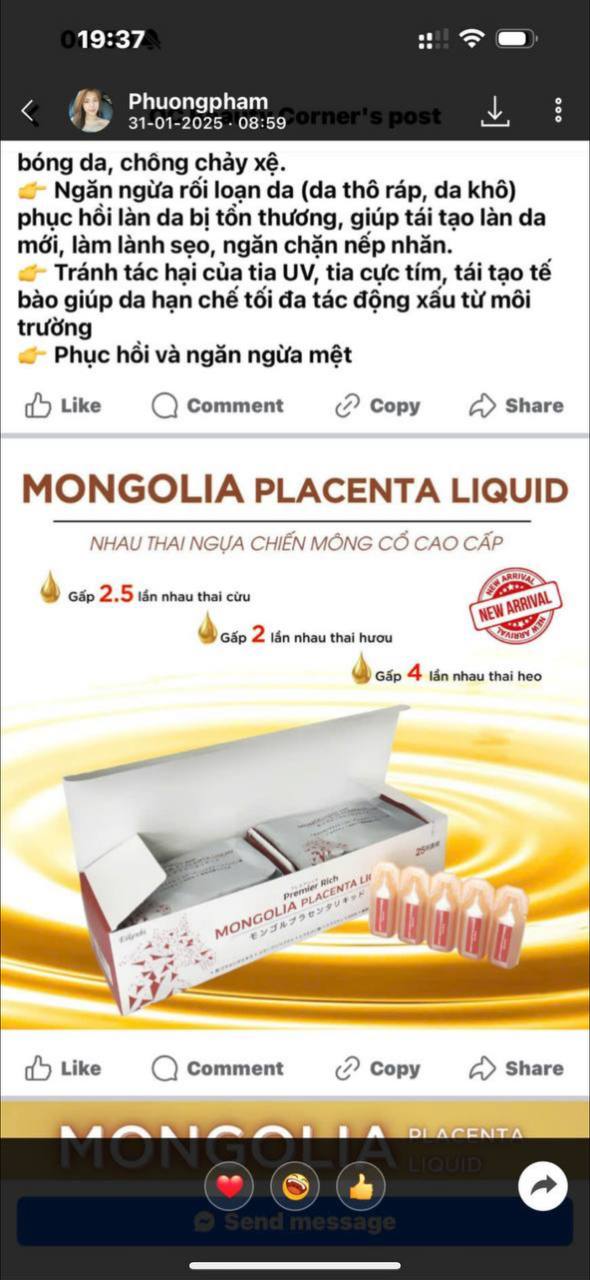 Mongolia Placenta Liqid