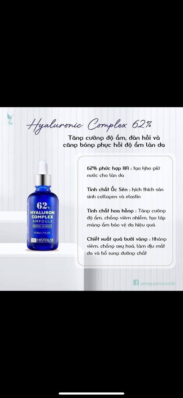 Tinh chất cấp ẩm Histolab 62% Hyaluron Complex Ampoule